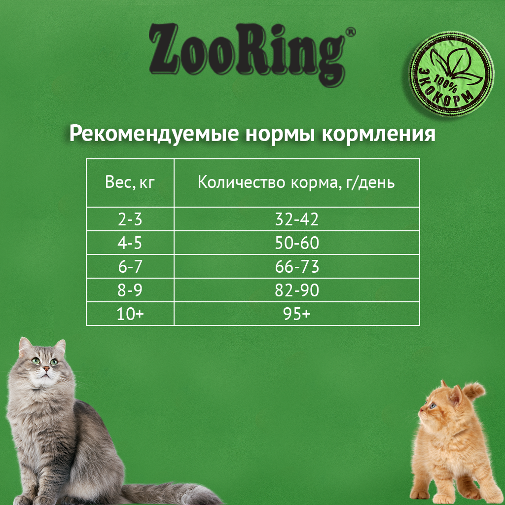 ZooRing — Adult Cat, индейка и лосось с яблоками, с фитокомплексом и OMEGA 6:3